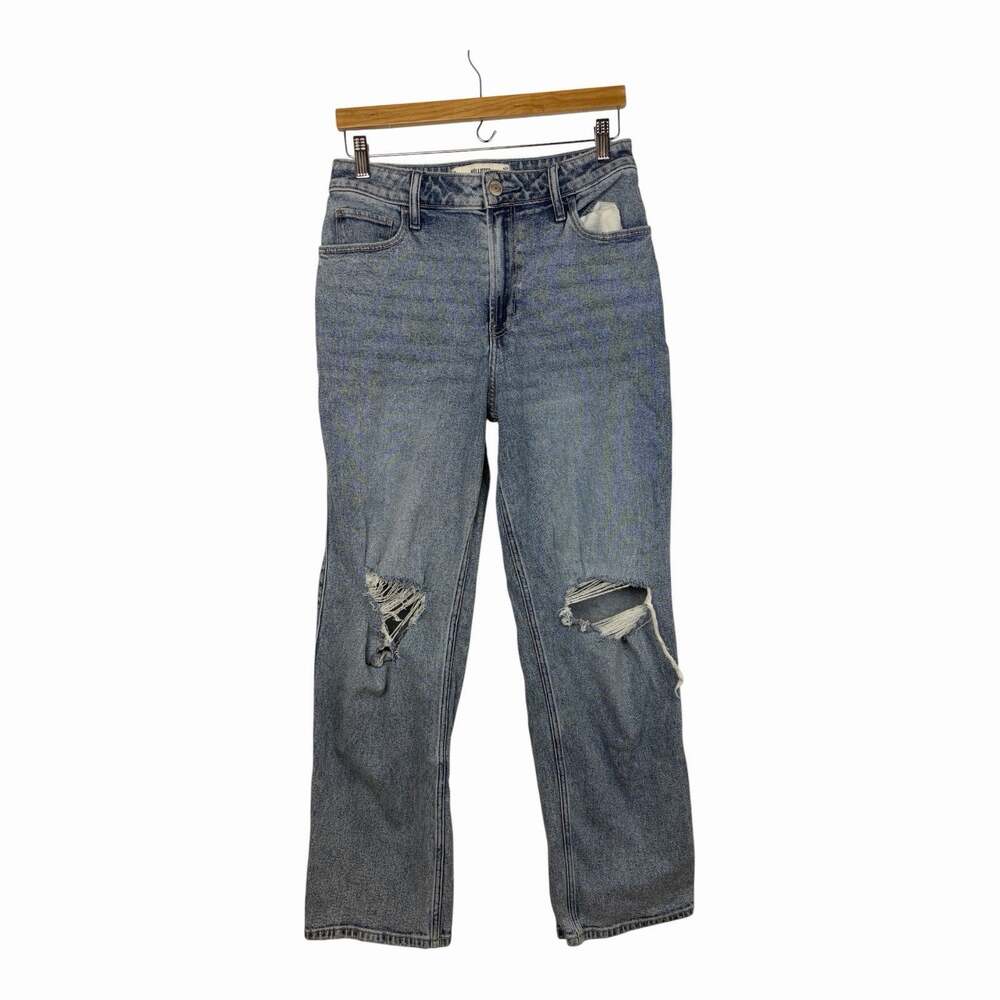 Hollister Blue Ultra High-rise Dad Jeans Size 8 Waist 29” Distressed
